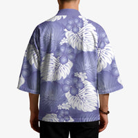 Purple Aloha Hawaii Kimono Monstera Hibiscus Plumeria Seamless Vibes - Polynesian Pride