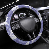 Purple Aloha Hawaii Steering Wheel Cover Monstera Hibiscus Plumeria Seamless Vibes - Polynesian Pride