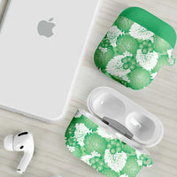 Green Aloha Hawaii AirPods Case Monstera Hibiscus Plumeria Seamless Vibes - Polynesian Pride