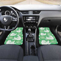 Green Aloha Hawaii Car Mats Monstera Hibiscus Plumeria Seamless Vibes - Polynesian Pride