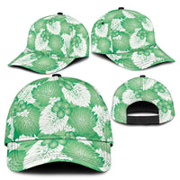 Green Aloha Hawaii Classic Cap Monstera Hibiscus Plumeria Seamless Vibes - Polynesian Pride