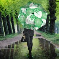 Green Aloha Hawaii Umbrella Monstera Hibiscus Plumeria Seamless Vibes - Polynesian Pride