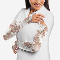 Mocha Mousse Aloha Hawaii Arm Sleeves Monstera Hibiscus Plumeria Seamless Vibes - Polynesian Pride