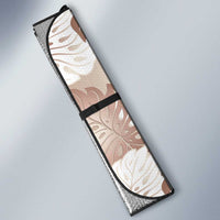 Mocha Mousse Aloha Hawaii Auto Sun Shade Monstera Hibiscus Plumeria Seamless Vibes - Polynesian Pride