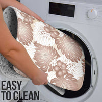 Mocha Mousse Aloha Hawaii Bathroom Set Monstera Hibiscus Plumeria Seamless Vibes - Polynesian Pride