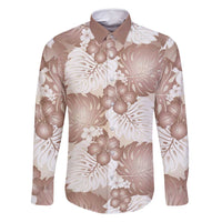 Mocha Mousse Aloha Hawaii Family Matching Summer Maxi Dress and Hawaiian Shirt Monstera Hibiscus Plumeria Seamless Vibes - Polynesian Pride