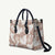 Mocha Mousse Aloha Hawaii Leather Bag Monstera Hibiscus Plumeria Seamless Vibes - Polynesian Pride