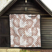 Mocha Mousse Aloha Hawaii Quilt Monstera Hibiscus Plumeria Seamless Vibes - Polynesian Pride