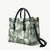 Sage Green Aloha Hawaii Leather Bag Monstera Hibiscus Plumeria Seamless Vibes - Polynesian Pride