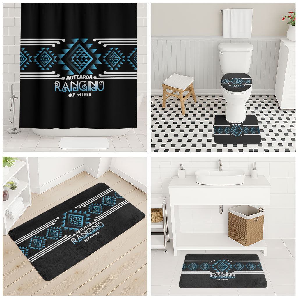 Aotearoa Atua Ranginui Bathroom Set Maori Sky Father Taniko Motifs LT14 - Polynesian Pride