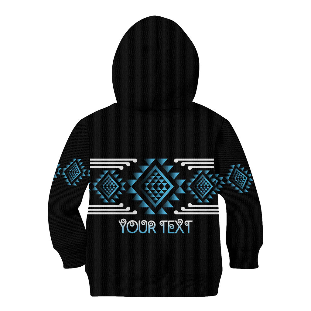 Aotearoa Atua Ranginui Personalised Kid Hoodie Maori Sky Father Taniko Motifs LT14 - Polynesian Pride