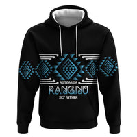 Aotearoa Atua Ranginui Personalised Zip Hoodie Maori Sky Father Taniko Motifs LT14 Pullover Hoodie Blue - Polynesian Pride