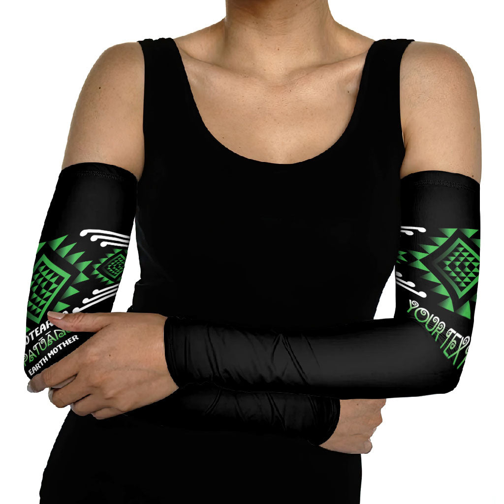 Aotearoa Atua Papatuanuku Personalised Arm Sleeves Maori Earth Mother Taniko Motifs LT14 - Polynesian Pride