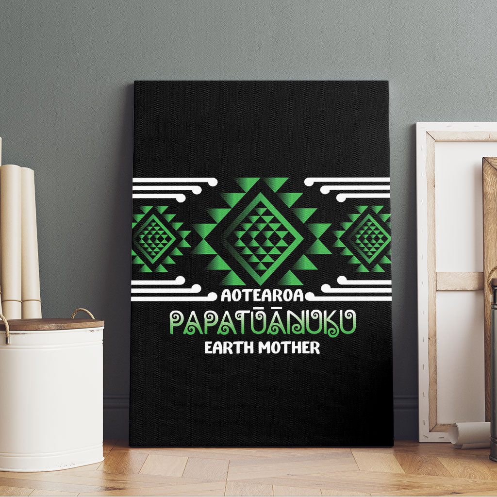 Aotearoa Atua Papatuanuku Canvas Wall Art Maori Earth Mother Taniko Motifs LT14 - Polynesian Pride