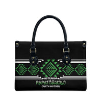 Aotearoa Atua Papatuanuku Leather Bag Maori Earth Mother Taniko Motifs LT14 - Polynesian Pride