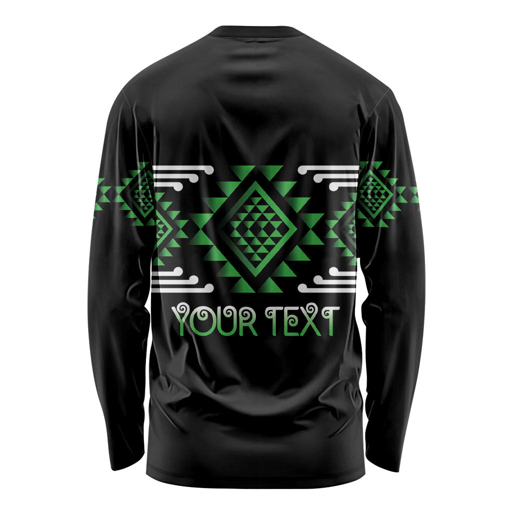 Aotearoa Atua Papatuanuku Personalised Long Sleeve Shirt Maori Earth Mother Taniko Motifs LT14 - Polynesian Pride