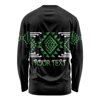 Aotearoa Atua Papatuanuku Personalised Long Sleeve Shirt Maori Earth Mother Taniko Motifs LT14 - Polynesian Pride