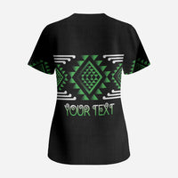 Aotearoa Atua Papatuanuku Personalised Scrub Top Maori Earth Mother Taniko Motifs LT14 - Polynesian Pride