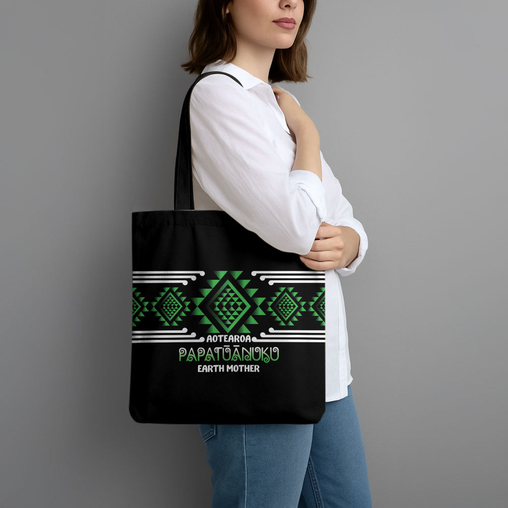 Aotearoa Atua Papatuanuku Tote Bag Maori Earth Mother Taniko Motifs LT14 - Polynesian Pride