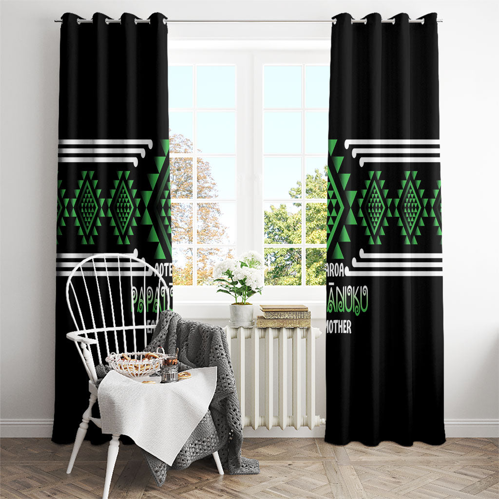 Aotearoa Atua Papatuanuku Window Curtain Maori Earth Mother Taniko Motifs LT14 - Polynesian Pride