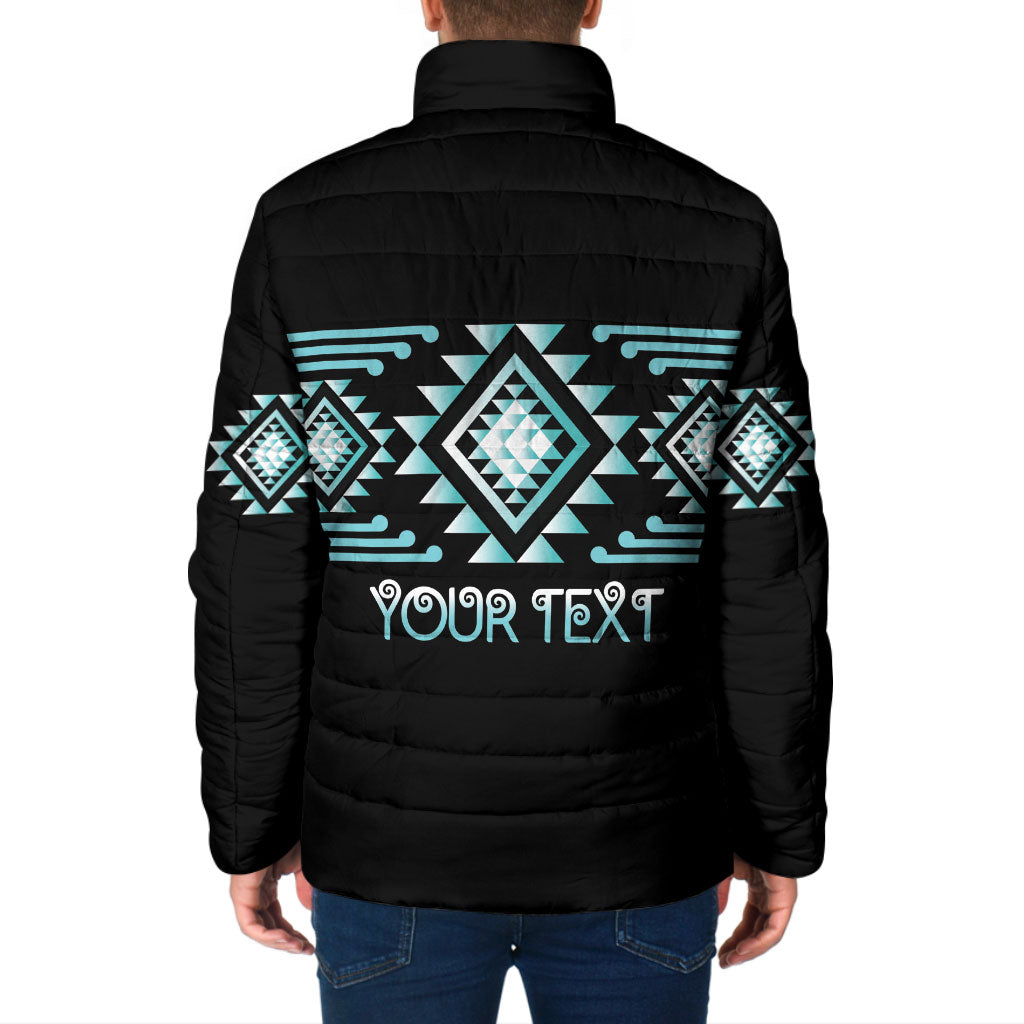Aotearoa Atua Tangaroa Personalised Padded Jacket Maori God Of The Sea Taniko Motifs LT14 - Polynesian Pride