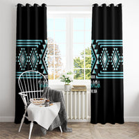 Aotearoa Atua Tangaroa Window Curtain Maori God Of The Sea Taniko Motifs LT14 - Polynesian Pride