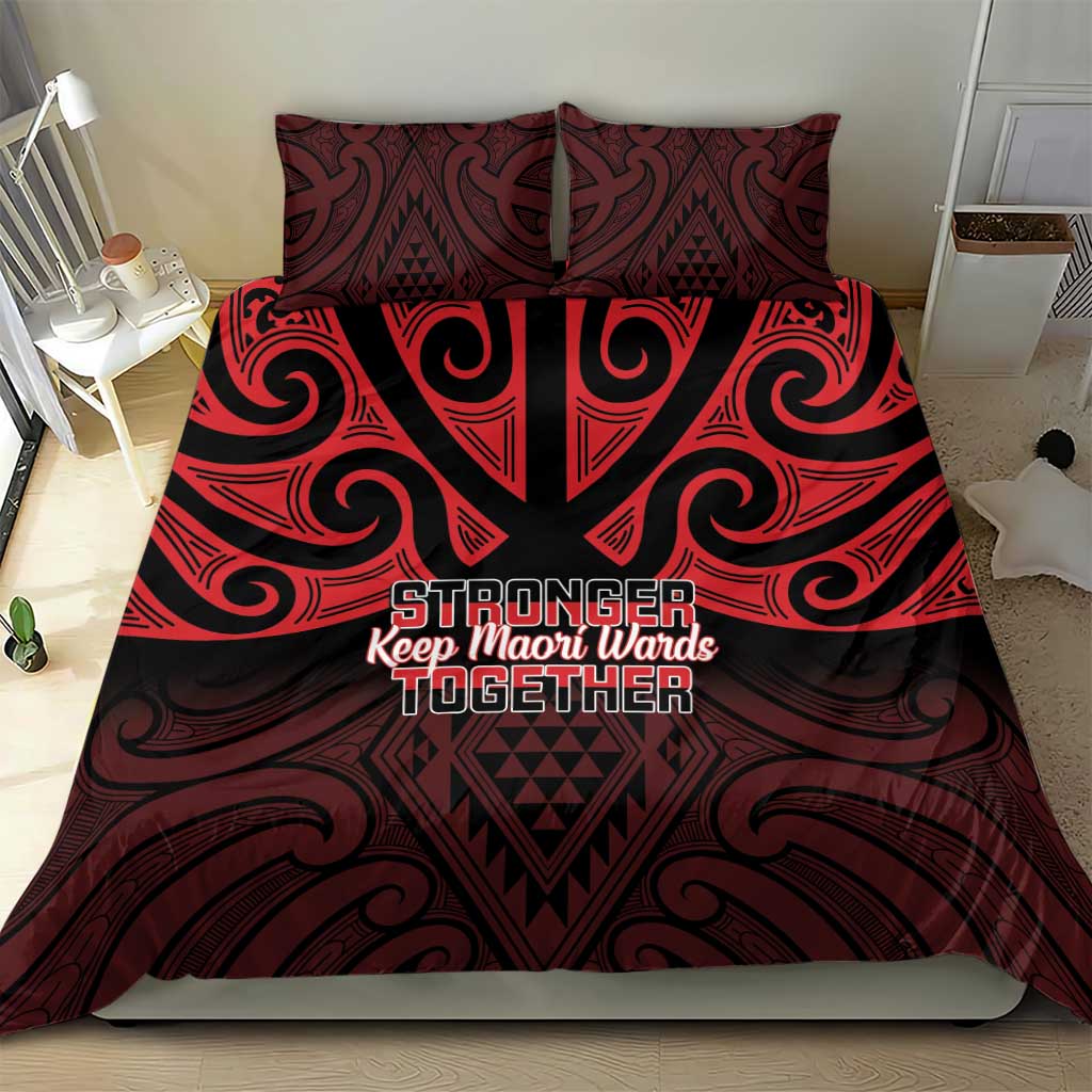 Keep Maori Wards New Zealand Bedding Set Stronger Together Aotearoa Taniko - Polynesian Pride