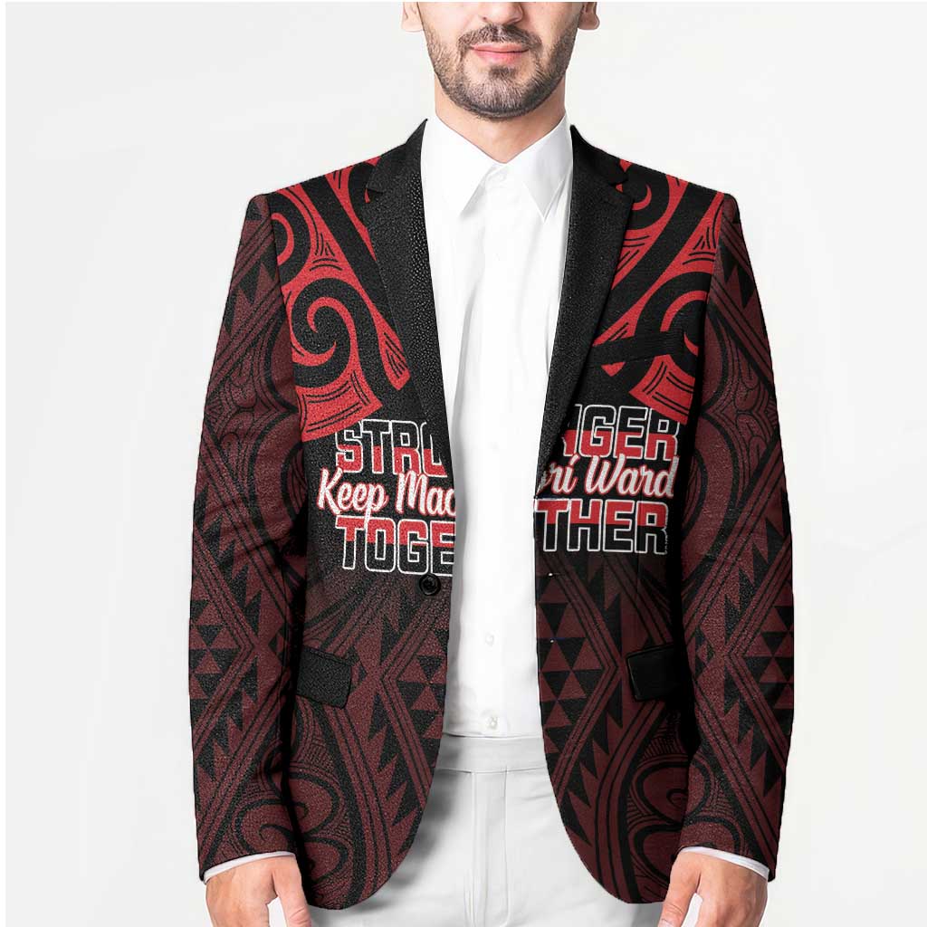Personalised Keep Maori Wards New Zealand Blazer Stronger Together Aotearoa Taniko LT14 - Polynesian Pride