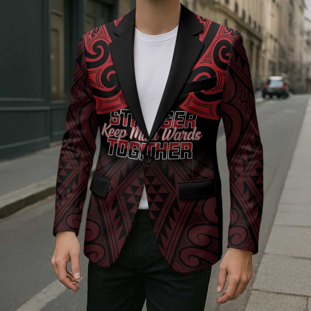 Personalised Keep Maori Wards New Zealand Blazer Stronger Together Aotearoa Taniko LT14 - Polynesian Pride