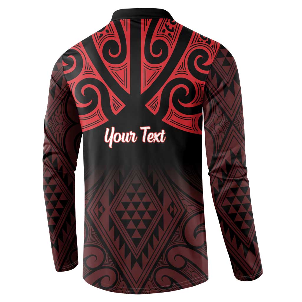 Personalised Keep Maori Wards New Zealand Button Sweatshirt Stronger Together Aotearoa Taniko - Polynesian Pride