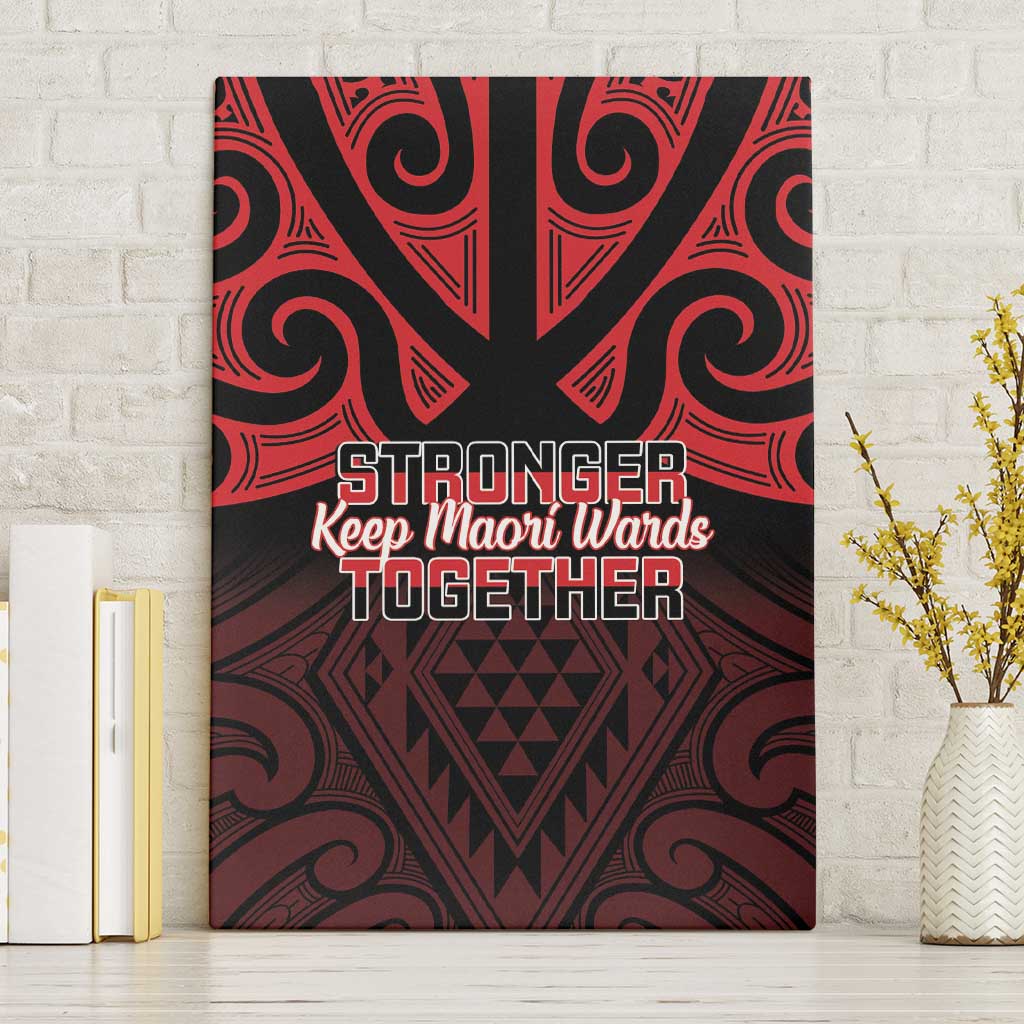 Keep Maori Wards New Zealand Canvas Wall Art Stronger Together Aotearoa Taniko LT14 Without Frame Black - Polynesian Pride