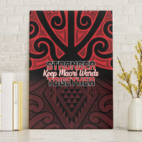 Keep Maori Wards New Zealand Canvas Wall Art Stronger Together Aotearoa Taniko LT14 Without Frame Black - Polynesian Pride
