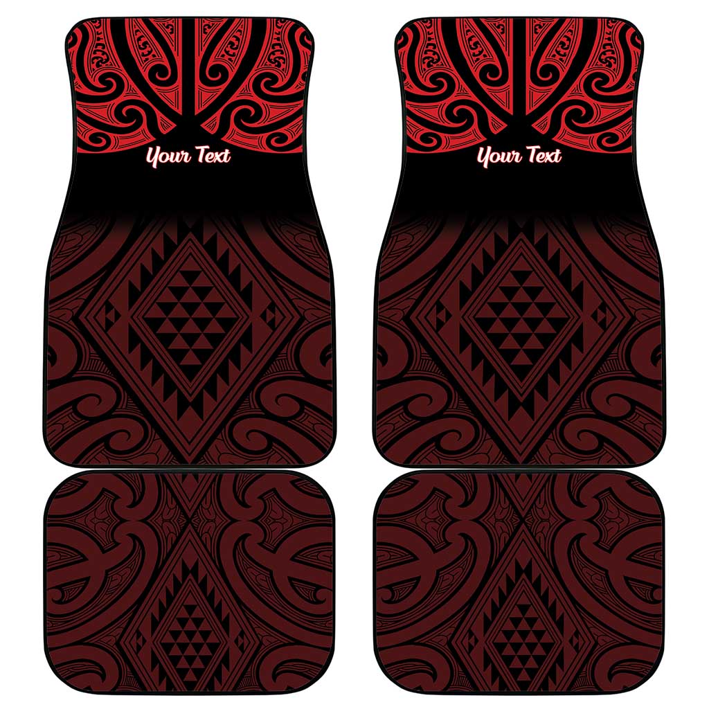 Personalised Keep Maori Wards New Zealand Car Mats Stronger Together Aotearoa Taniko - Polynesian Pride