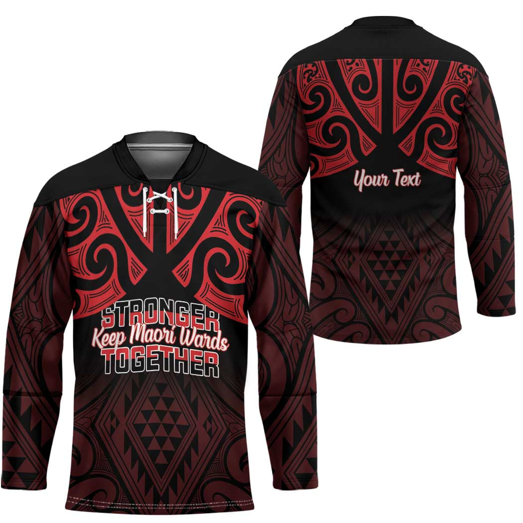 Personalised Keep Maori Wards New Zealand Hockey Jersey Stronger Together Aotearoa Taniko LT14 - Polynesian Pride