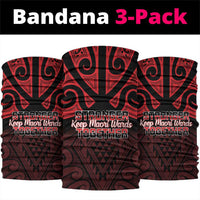 Keep Maori Wards New Zealand Neck Gaiter Stronger Together Aotearoa Taniko LT14 package One Size: 25*50cm Black - Polynesian Pride