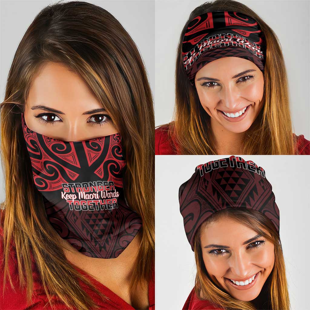 Keep Maori Wards New Zealand Neck Gaiter Stronger Together Aotearoa Taniko LT14 - Polynesian Pride