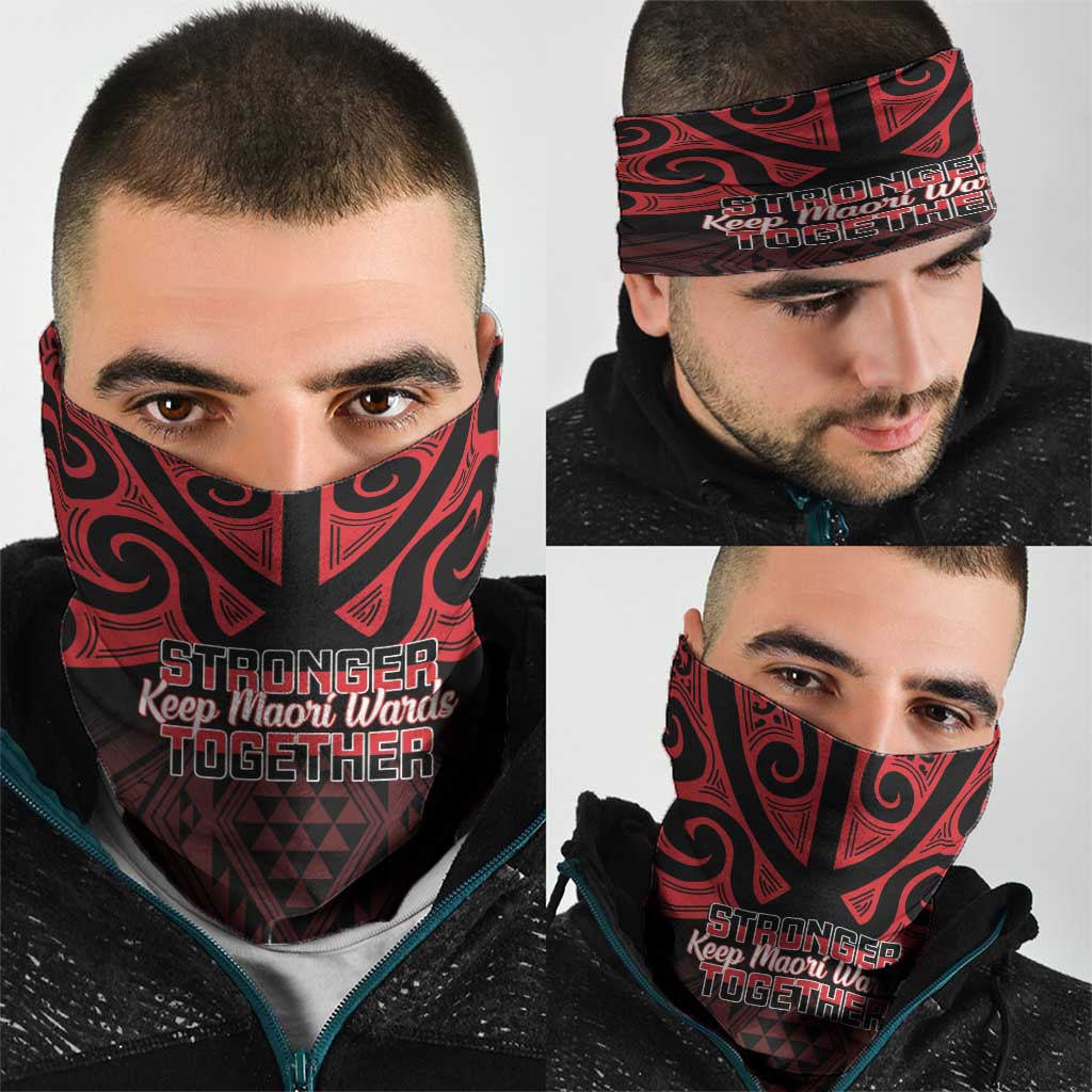 Keep Maori Wards New Zealand Neck Gaiter Stronger Together Aotearoa Taniko LT14 - Polynesian Pride