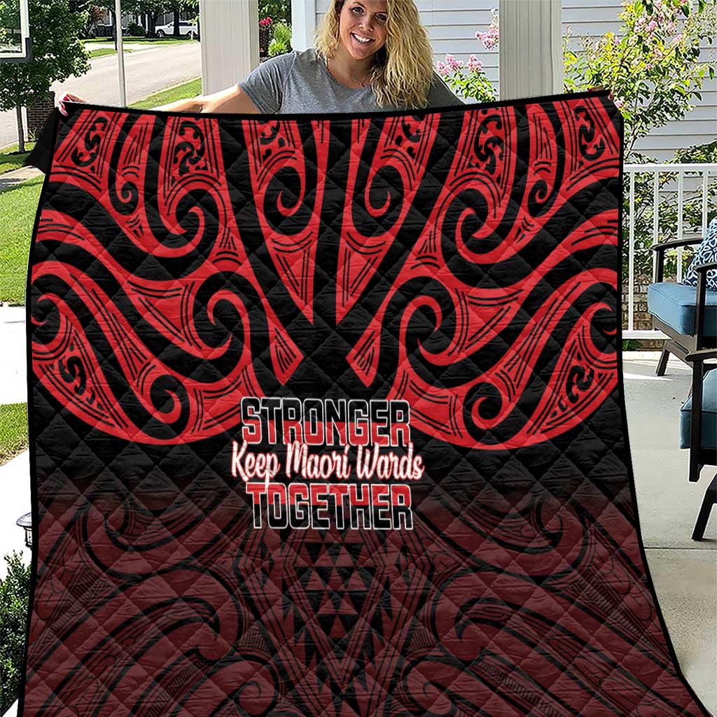 Keep Maori Wards New Zealand Quilt Stronger Together Aotearoa Taniko - Polynesian Pride