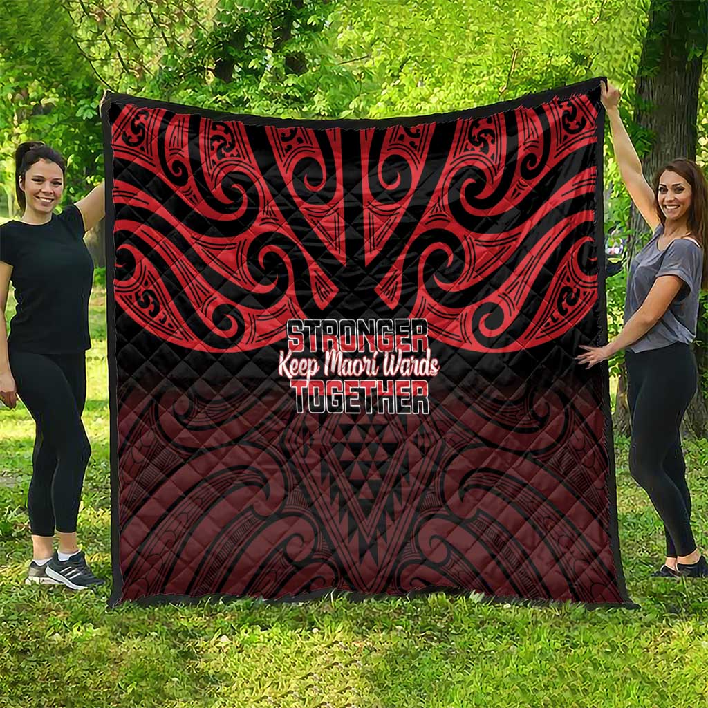 Keep Maori Wards New Zealand Quilt Stronger Together Aotearoa Taniko - Polynesian Pride