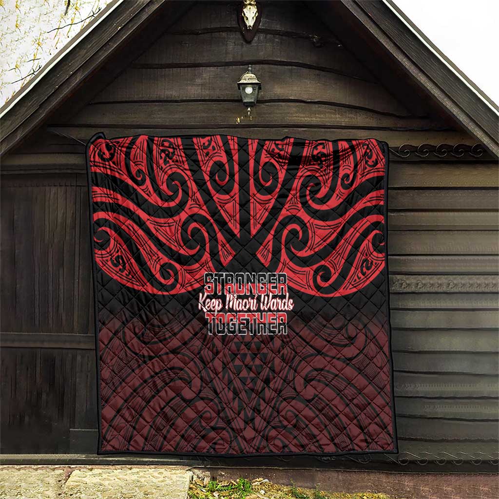 Keep Maori Wards New Zealand Quilt Stronger Together Aotearoa Taniko - Polynesian Pride