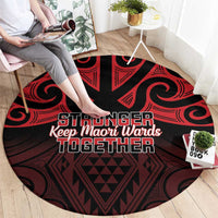 Keep Maori Wards New Zealand Round Carpet Stronger Together Aotearoa Taniko LT14 - Polynesian Pride