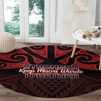 Keep Maori Wards New Zealand Round Carpet Stronger Together Aotearoa Taniko LT14 - Polynesian Pride