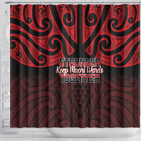 Keep Maori Wards New Zealand Shower Curtain Stronger Together Aotearoa Taniko LT14 - Polynesian Pride
