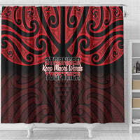 Keep Maori Wards New Zealand Shower Curtain Stronger Together Aotearoa Taniko LT14 - Polynesian Pride