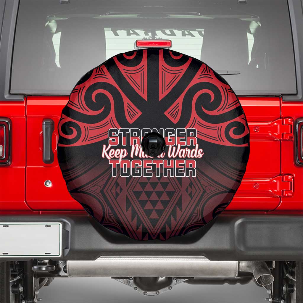 Keep Maori Wards New Zealand Spare Tire Cover Stronger Together Aotearoa Taniko LT14 - Polynesian Pride