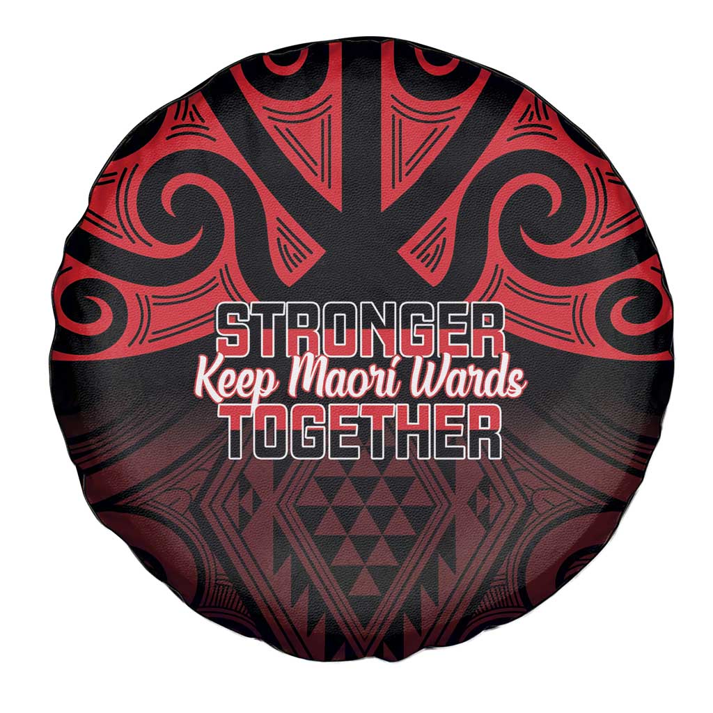 Keep Maori Wards New Zealand Spare Tire Cover Stronger Together Aotearoa Taniko LT14 - Polynesian Pride