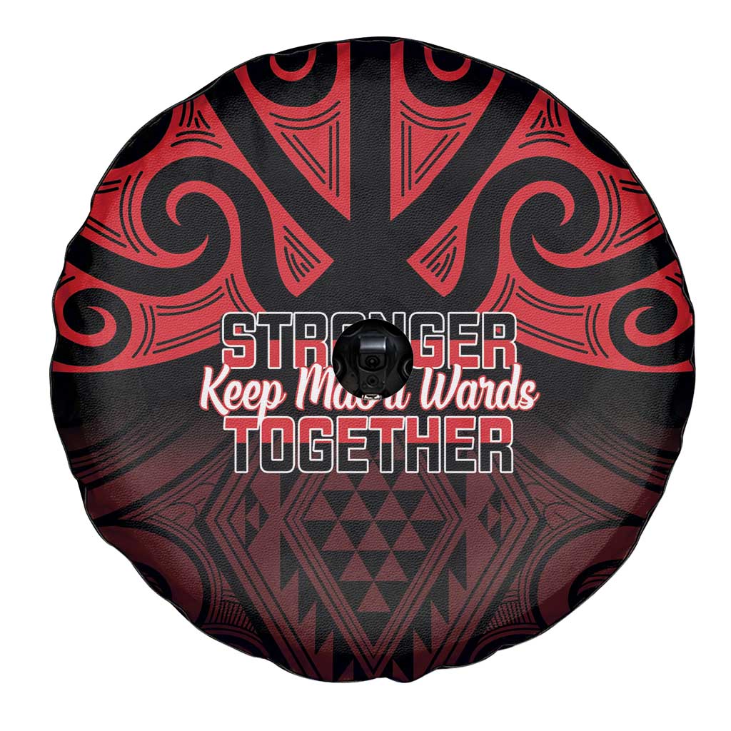 Keep Maori Wards New Zealand Spare Tire Cover Stronger Together Aotearoa Taniko LT14 - Polynesian Pride