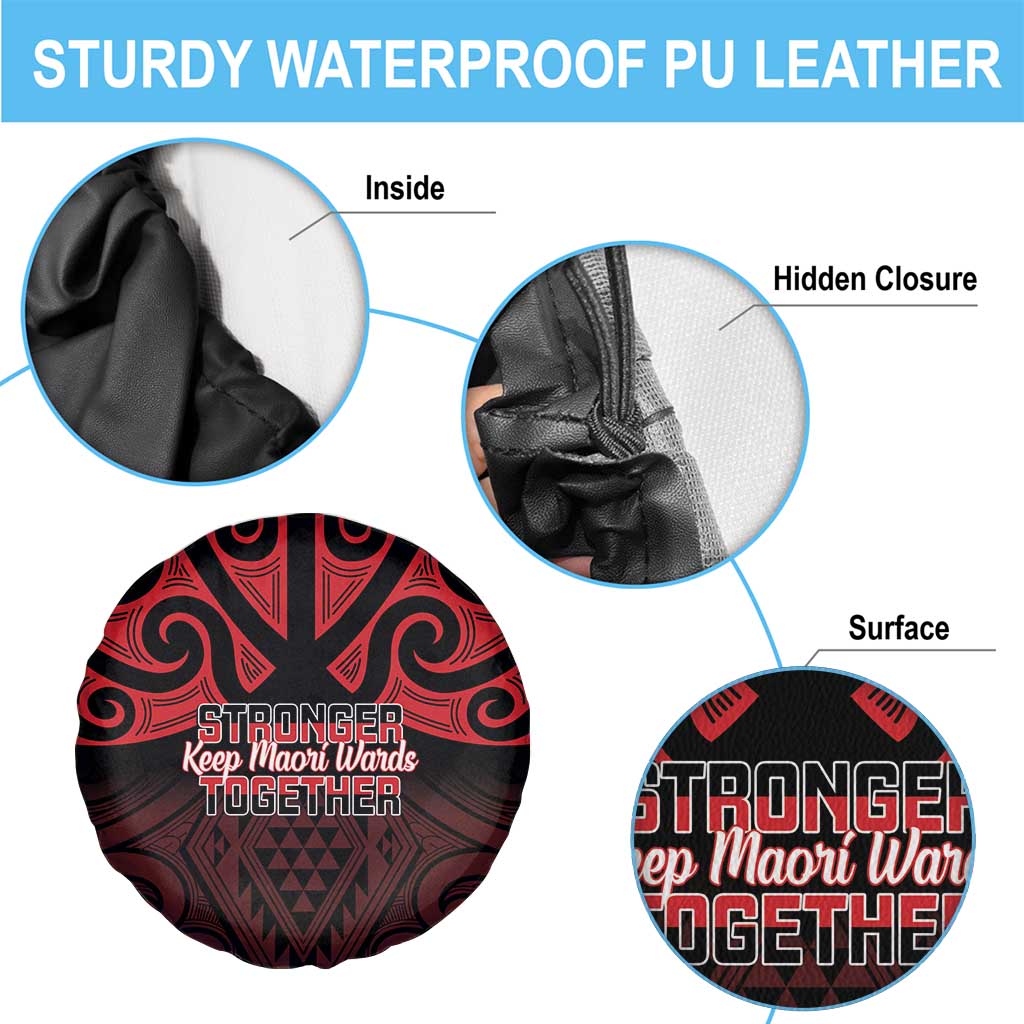 Keep Maori Wards New Zealand Spare Tire Cover Stronger Together Aotearoa Taniko LT14 - Polynesian Pride