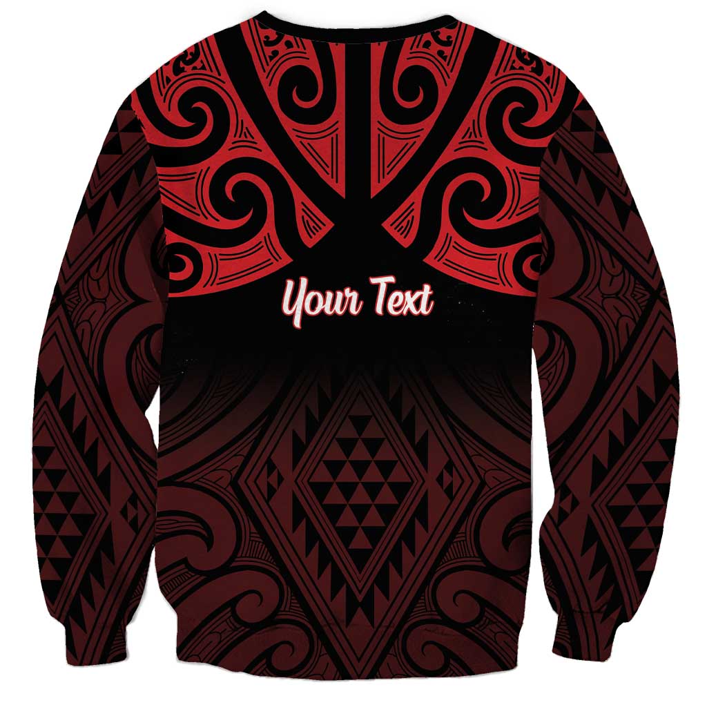 Personalised Keep Maori Wards New Zealand Sweatshirt Stronger Together Aotearoa Taniko - Polynesian Pride