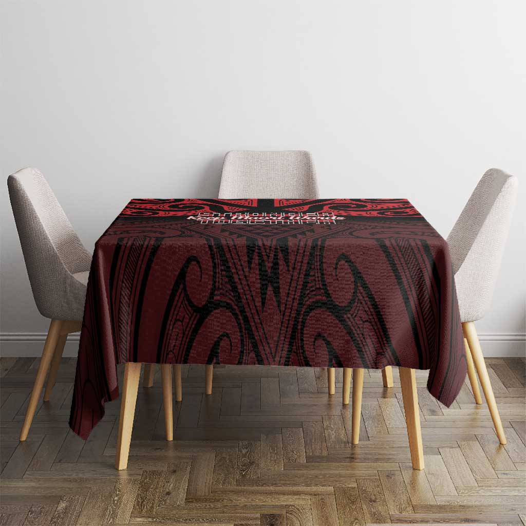 Keep Maori Wards New Zealand Tablecloth Stronger Together Aotearoa Taniko LT14 - Polynesian Pride